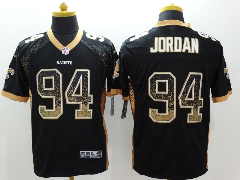Men's New Orleans Saints Cameron Jordan #94 Black Alternate Jersey
